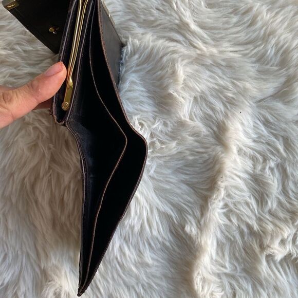 Vintage Yves Saint Laurent Leather Kisslock Wallet - Picture 7 of 12